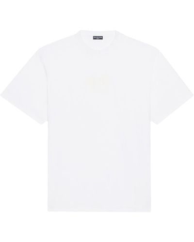 Balenciaga Camiseta con parche del logo luminiscente - Blanco