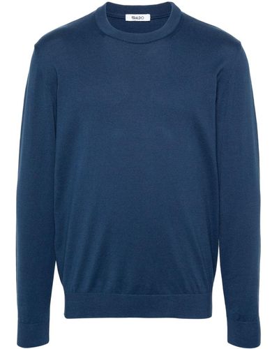 Eraldo Long-sleeve Cotton Sweater - Blue