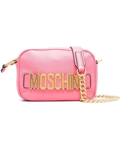 Moschino Logo-plaque Shoulder Bag - Pink