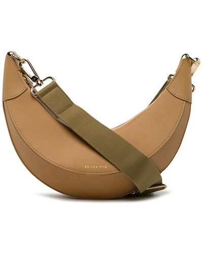 Rejina Pyo Banana Zip-up Shoulder Bag - Brown
