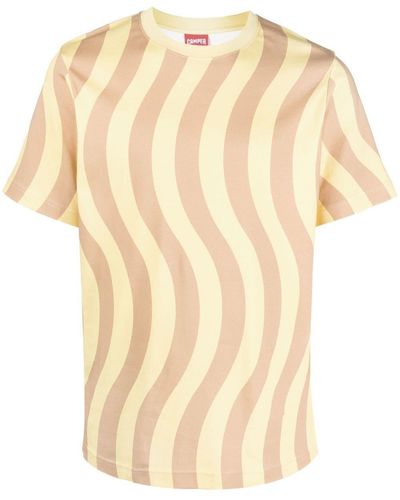 Camper Wave-print Short-sleeve T-shirt - Natural
