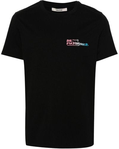 Zadig & Voltaire Camiseta Ted con estampado de fotografía - Negro