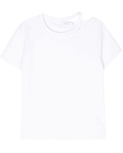 IRO T-Shirt mit Cut-Outs - Weiß