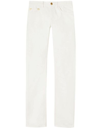 Palm Angels Straight-Leg-Jeans mit Monogramm - Weiß