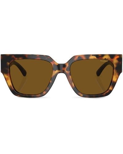 Versace Sonnenbrille mit Oversized-Gestell - Braun