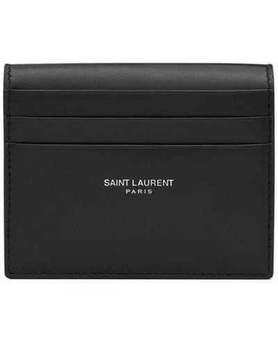 Saint Laurent Paris Reversible Card Holder - Black