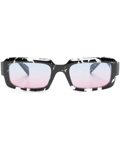 Prada Eckige Sonnenbrille mit Farbverlauf - Schwarz