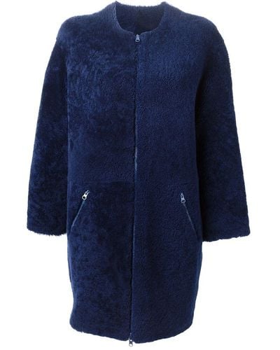 Sprung Freres Wool Zip Jacket - Blue