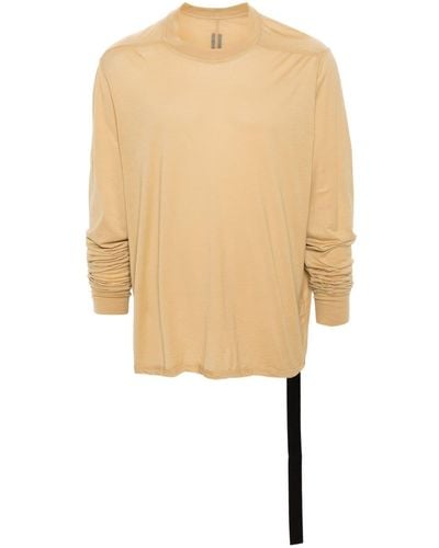 Rick Owens Long Sleeve Cotton T-shirt - Natural