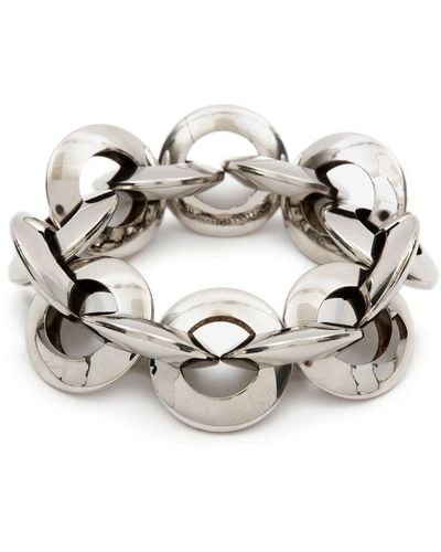 Alexander McQueen Eyelet Chain Bracelet - Metálico