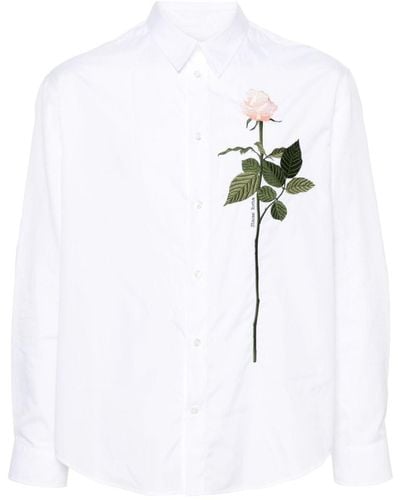 Simone Rocha Sweatshirt mit Rosenstickerei - Weiß