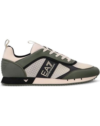 EA7 Ea7 Lace-up Mesh Trainers - Green