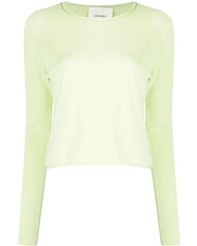 Lisa Yang Ida Crew-neck Cashmere Sweater - Yellow