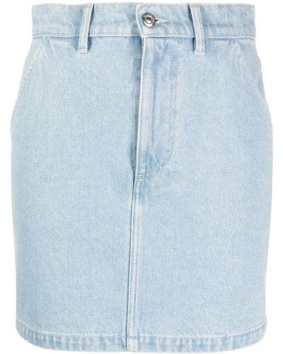 Nanushka Minirock aus Denim - Blau