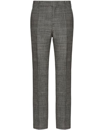 Valentino Garavani Mid-rise Tailored Pants - Gray