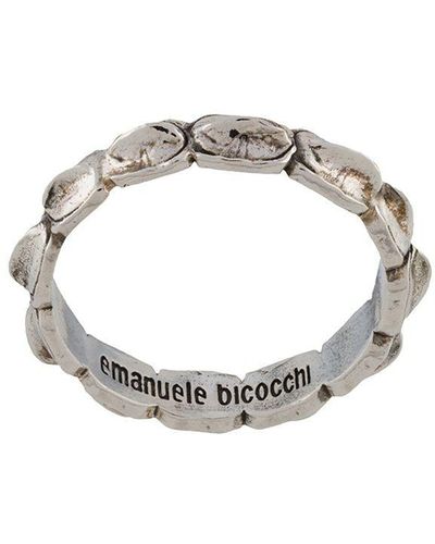 Emanuele Bicocchi Croc リング - メタリック