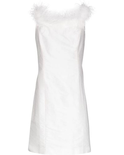 RIXO London Robe courte Lena à épaules dénudées - Blanc