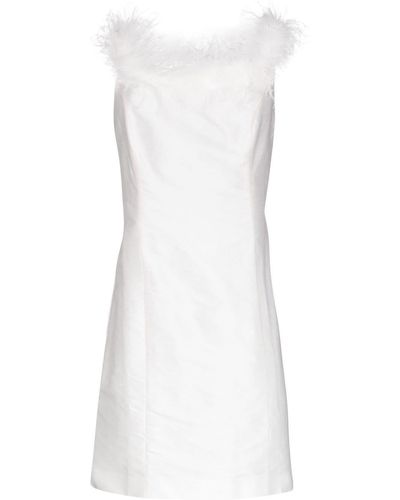 RIXO London Robe courte Lena à épaules dénudées - Blanc