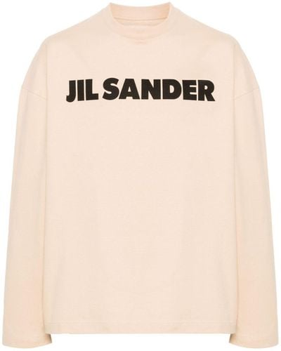 Jil Sander T-shirt en coton à logo imprimé - Neutre