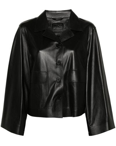 DESA NINETEENSEVENTYTWO Stud-fastening-sleeves Leather Jacket - Black
