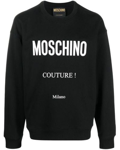 Moschino Pullover mit Logo-Print - Schwarz