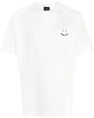 PS by Paul Smith T-shirt con ricamo - Bianco