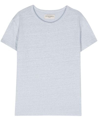 Officine Generale T-Shirt mit rundem Ausschnitt - Weiß