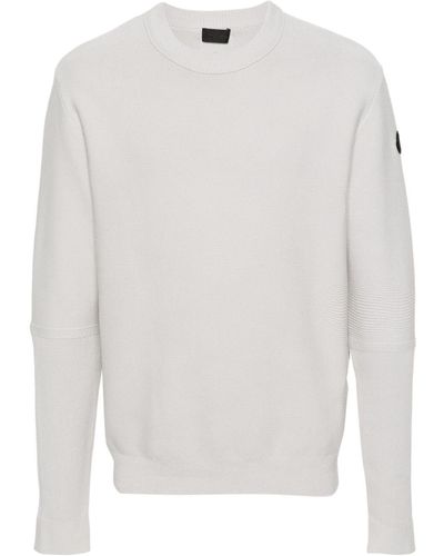 Moncler Pullover mit Logo-Patch - Weiß