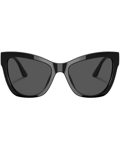 Versace La Greca Cat-eye Sunglasses - Black