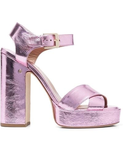 Laurence Dacade Rosange 125mm Metallic Sandals - Pink