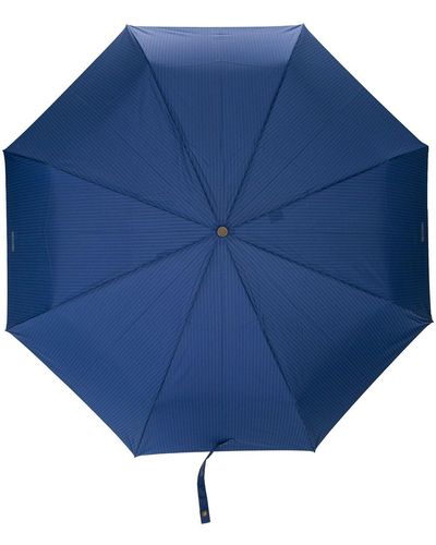 Moschino Regenschirm mit Nadelstreifen - Blau