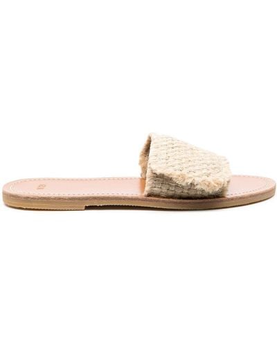 N°21 Woven Jute Flat Sandals - Natural