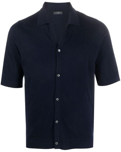 Ballantyne Short-sleeve Knit Shirt - Blue