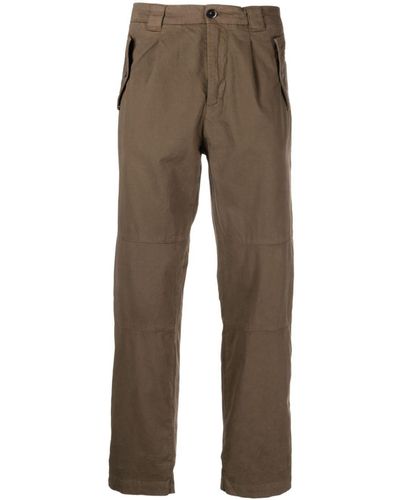 C.P. Company Pantalon en coton à coupe droite - Neutre