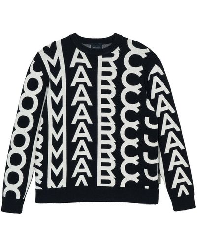 Marc Jacobs Monogram Oversized Crew-neck Jumper - Black