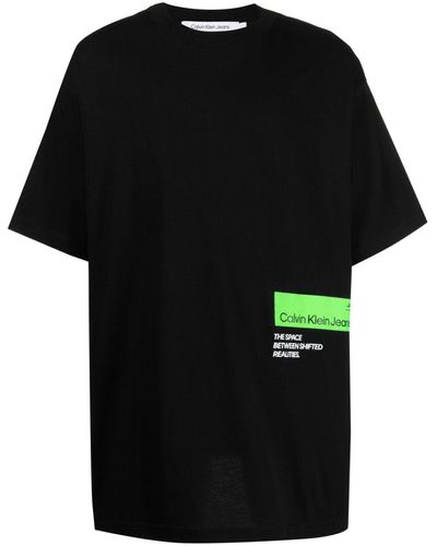 Calvin Klein Hyper Real T-Shirt mit Logo-Print - Schwarz