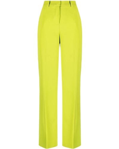Pinko High-waisted Wide-leg Trousers - Yellow
