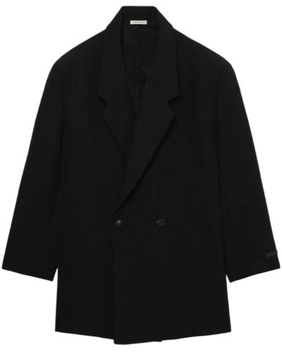 Fear Of God Notched Lapels Double-breasted Coat - Black