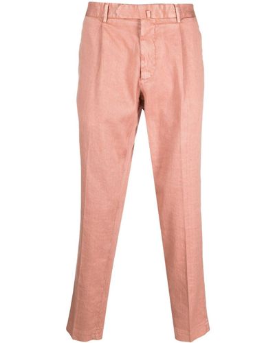 Dell'Oglio Bundfaltenhose mit geradem Bein - Pink
