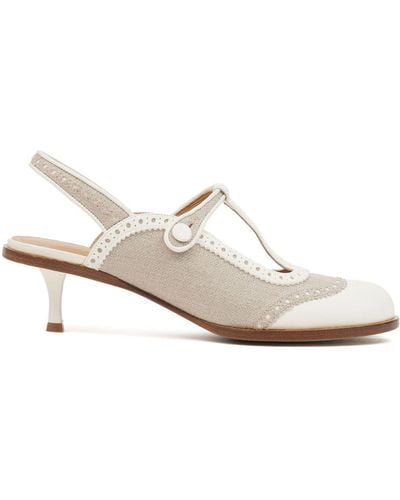 Maison Margiela Bourgeoisie Spectactor Tabi 45mm Court Shoes - White