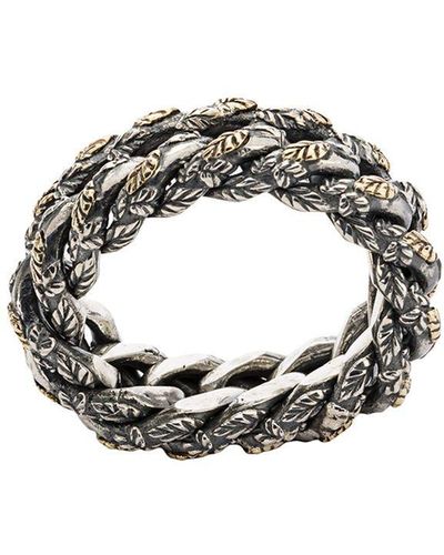 Ugo Cacciatori Rope Intertwined Ring - Metallic