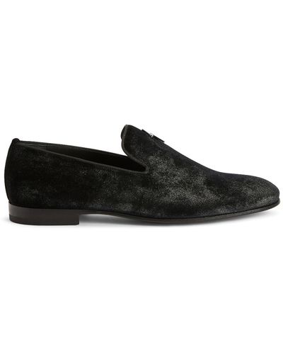 Giuseppe Zanotti Alvaro studded velvet loafers - Black