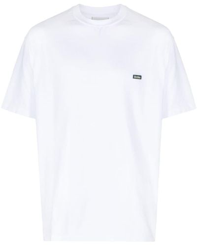 Drole de Monsieur T-Shirt mit Logo-Prägung - Weiß