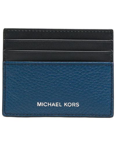 Michael Kors Hudson Logo-plaque Cardholder - Blue