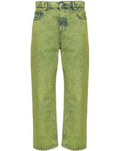 Marni Mid-rise Tapered-leg Jeans - Green