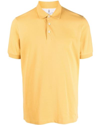 Brunello Cucinelli Klassisches Poloshirt - Gelb