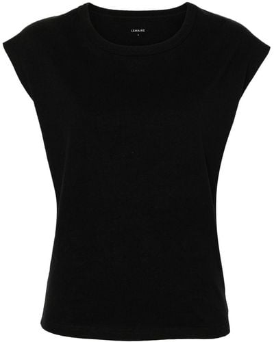 Lemaire Cap Sleeve T-shirt Clothing - Black
