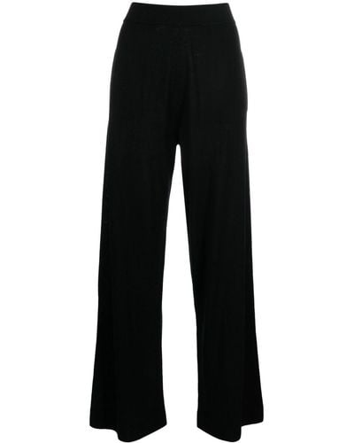 Allude High-waisted Virgin Wool Trousers - Black