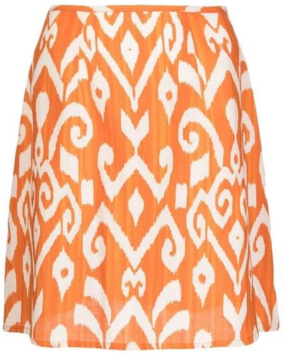 Bambah Geometric Mini Skirt - Orange