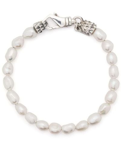 Emanuele Bicocchi Baroque-pearl Sterling-silver Bracelet - White